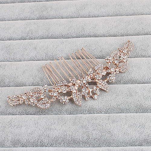 Rhinestone Hair Combs / Headwear with Floral 1pc Wedding / Special Occasion / Casual Headpiece
Rhinestone Hair Combs / Headwear with Floral 1pc Wedding / Special Occasion / Casual Headpiece
