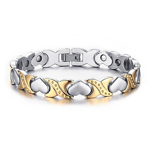 Women's Chain Bracelet Two tone Heart Love Ladies Fashion Stainless Steel Bracelet Jewelry Silver For Party Wedding Anniversary Birthday Gift Daily
Women's Chain Bracelet Two tone Heart Love Ladies Fashion Stainless Steel Bracelet Jewelry Silver For Party Wedding Anniversary Birthday Gift Daily