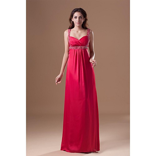 Sheath / Column Elegant Formal Evening Dress Straps Sleeveless Floor Length Chiffon with Beading Side Draping 2021
Sheath / Column Elegant Formal Evening Dress Straps Sleeveless Floor Length Chiffon with Beading Side Draping 2021