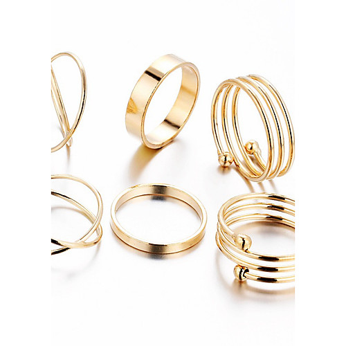 2016 New Punk Style Alloy 6 pcs/set Stacked Ring Copper Ring Set Daily / Casual 1set
2016 New Punk Style Alloy 6 pcs/set Stacked Ring Copper Ring Set Daily / Casual 1set