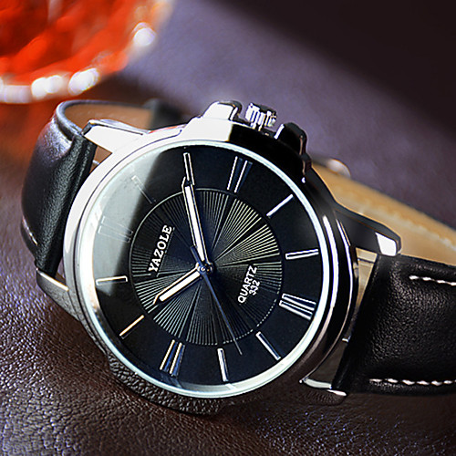 YAZOLE Men's Wrist Watch Quartz Leather Black / Brown Noctilucent Casual Watch Analog Charm Classic Dress Watch Simple watch - Black Brown One Year Battery Life / SSUO 377
YAZOLE Men's Wrist Watch Quartz Leather Black / Brown Noctilucent Casual Watch Analog Charm Classic Dress Watch Simple watch - Black Brown One Year Battery Life / SSUO 377