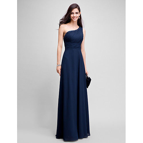 Sheath / Column Empire Wedding Guest Formal Evening Dress One Shoulder Sleeveless Floor Length Chiffon with Ruched Beading 2021
Sheath / Column Empire Wedding Guest Formal Evening Dress One Shoulder Sleeveless Floor Length Chiffon with Ruched Beading 2021