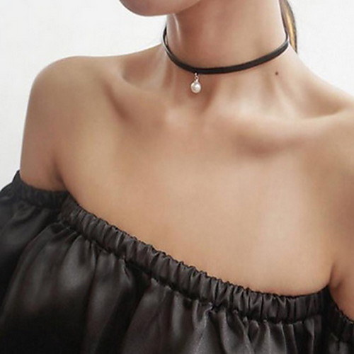 Women's Choker Necklace Pearl Necklace Ladies Basic Lace Alloy Black Necklace Jewelry For Daily Casual
Women's Choker Necklace Pearl Necklace Ladies Basic Lace Alloy Black Necklace Jewelry For Daily Casual