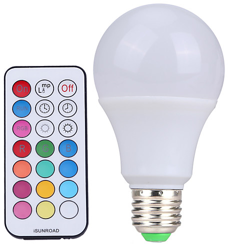 1pc 10 W LED Globe Bulbs 500 lm E26 / E27 A60(A19) 12 LED Beads SMD Dimmable Remote-Controlled Decorative Cold White RGB 220-240 V 110-130 V 85-265 V / 1 pc / RoHS
1pc 10 W LED Globe Bulbs 500 lm E26 / E27 A60(A19) 12 LED Beads SMD Dimmable Remote-Controlled Decorative Cold White RGB 220-240 V 110-130 V 85-265 V / 1 pc / RoHS