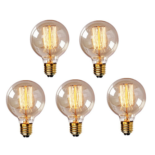 5pcs 40W E26 / E27 G95 Warm White 2300k Retro Dimmable Decorative Incandescent Vintage Edison Light Bulb 220-240V
5pcs 40W E26 / E27 G95 Warm White 2300k Retro Dimmable Decorative Incandescent Vintage Edison Light Bulb 220-240V