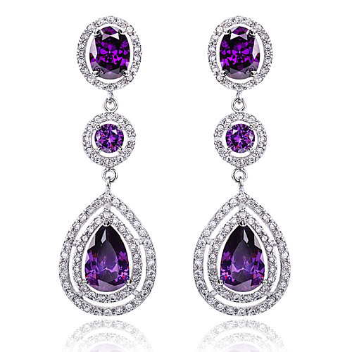 Women's Sapphire Cubic Zirconia Amethyst Earrings Pear Cut Solitaire Past Present Future Drop Ladies Luxury Fashion Bridal Bling Bling Sterling Silver Zircon Cubic Zirconia Earrings Jewelry White
Women's Sapphire Cubic Zirconia Amethyst Earrings Pear Cut Solitaire Past Present Future Drop Ladies Luxury Fashion Bridal Bling Bling Sterling Silver Zircon Cubic Zirconia Earrings Jewelry White