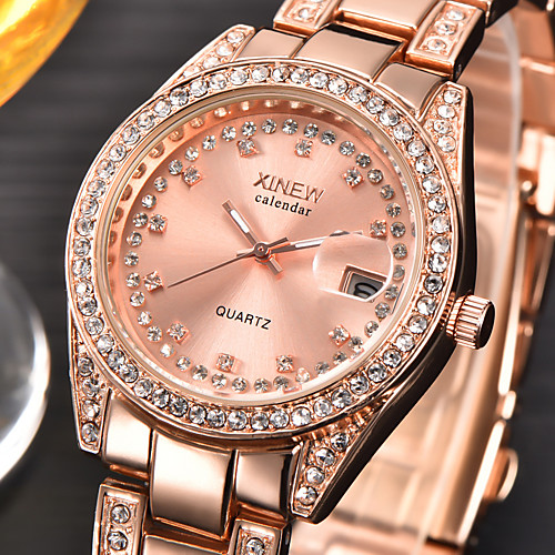 Women's Luxury Watches Wrist Watch Diamond Watch Quartz Stainless Steel Silver / Gold Calendar / date / day Imitation Diamond Analog Ladies Charm Fashion - Silver Golden Rose Gold One Year Battery
Women's Luxury Watches Wrist Watch Diamond Watch Quartz Stainless Steel Silver / Gold Calendar / date / day Imitation Diamond Analog Ladies Charm Fashion - Silver Golden Rose Gold One Year Battery