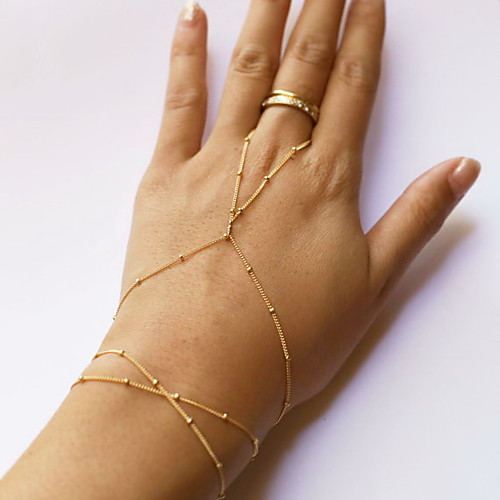 Women's Ring Bracelet / Slave bracelet Beaded Slaves Of Gold Ladies Fashion Simple Style Cute Alloy Bracelet Jewelry Golden For Casual Daily
Women's Ring Bracelet / Slave bracelet Beaded Slaves Of Gold Ladies Fashion Simple Style Cute Alloy Bracelet Jewelry Golden For Casual Daily