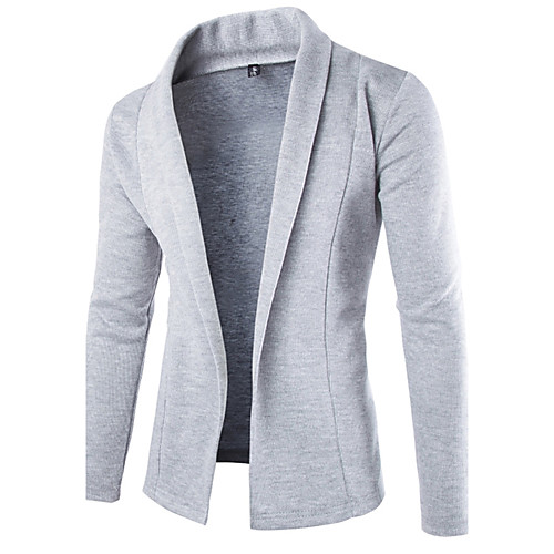 Men's Solid Colored Cardigan Cotton Long Sleeve Regular Sweater Cardigans Shirt Collar Fall Winter Black Dark Gray Light gray
Men's Solid Colored Cardigan Cotton Long Sleeve Regular Sweater Cardigans Shirt Collar Fall Winter Black Dark Gray Light gray