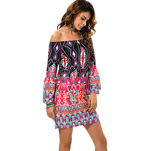 Women's Shift Dress Short Mini Dress Fuchsia Pink Green Black Long Sleeve Crane Tribal Print Summer Off Shoulder Boho Beach Off Shoulder M L XL XXL 3XL
Women's Shift Dress Short Mini Dress Fuchsia Pink Green Black Long Sleeve Crane Tribal Print Summer Off Shoulder Boho Beach Off Shoulder M L XL XXL 3XL