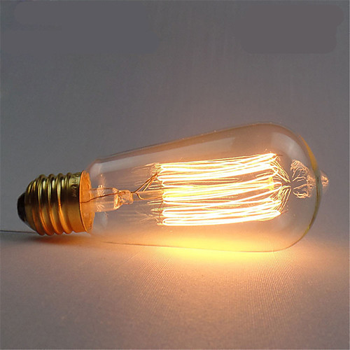 1pc 40 W E26 / E27 ST58 Warm White 2300 k Retro / Dimmable / Decorative Incandescent Vintage Edison Light Bulb 220-240 V
1pc 40 W E26 / E27 ST58 Warm White 2300 k Retro / Dimmable / Decorative Incandescent Vintage Edison Light Bulb 220-240 V