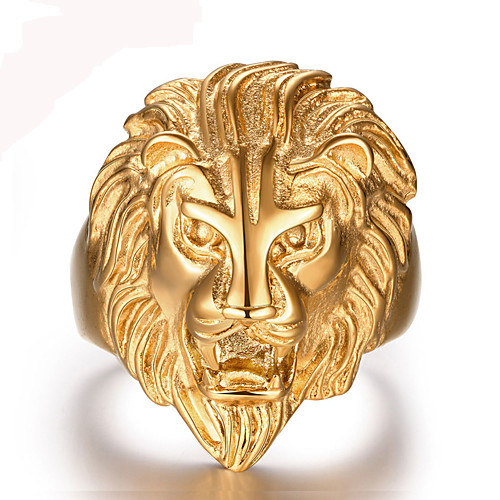 Band Ring Golden 18K Gold Plated Stainless Steel Lion Animal Statement Personalized Fashion 8 9 10 11 12 / Men's
Band Ring Golden 18K Gold Plated Stainless Steel Lion Animal Statement Personalized Fashion 8 9 10 11 12 / Men's
