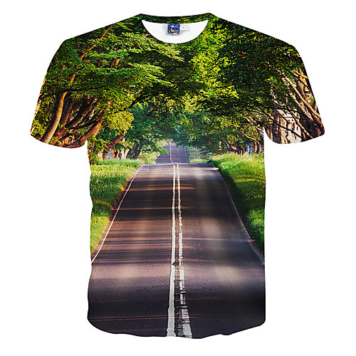 Men's T shirt Graphic Scenery Print Short Sleeve Daily Slim Tops Active Round Neck Green / Summer
Men's T shirt Graphic Scenery Print Short Sleeve Daily Slim Tops Active Round Neck Green / Summer