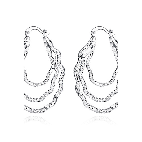 Women's Hoop Earrings Ladies Vintage European Fashion Sterling Silver Silver Plated Earrings Jewelry White For Party Daily Casual Sports
Women's Hoop Earrings Ladies Vintage European Fashion Sterling Silver Silver Plated Earrings Jewelry White For Party Daily Casual Sports