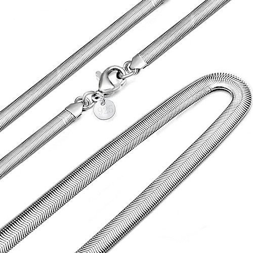 Men's Women's Chain Necklace Snake Personalized Fashion Sideways Sterling Silver Silver Necklace Jewelry For Wedding Party Casual Daily Sports
Men's Women's Chain Necklace Snake Personalized Fashion Sideways Sterling Silver Silver Necklace Jewelry For Wedding Party Casual Daily Sports