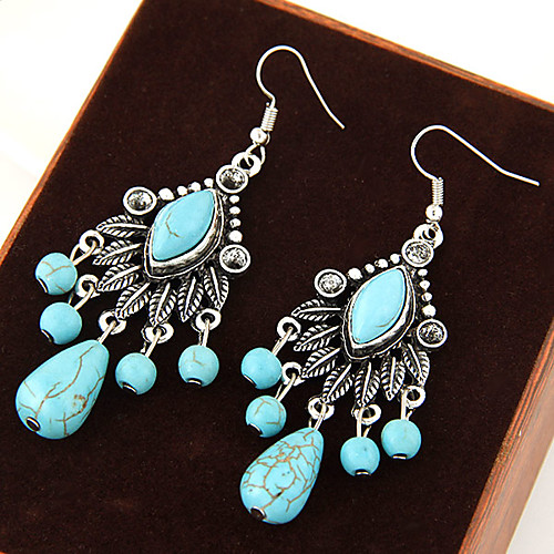 Women's Turquoise Drop Earrings Dangle Earrings Hanging Earrings Leaf Statement Vintage European Festival / Holiday Turquoise Earrings Jewelry Blue For Party Casual Daily
Women's Turquoise Drop Earrings Dangle Earrings Hanging Earrings Leaf Statement Vintage European Festival / Holiday Turquoise Earrings Jewelry Blue For Party Casual Daily