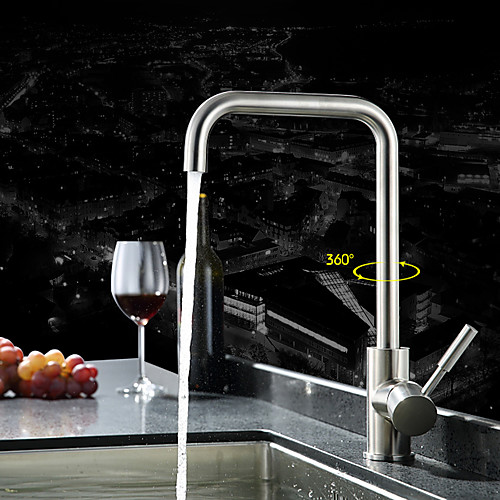 Kitchen faucet - Single Handle One Hole Stainless Steel Standard Spout Vessel Contemporary / Art Deco / Retro / Modern Kitchen Taps
Kitchen faucet - Single Handle One Hole Stainless Steel Standard Spout Vessel Contemporary / Art Deco / Retro / Modern Kitchen Taps