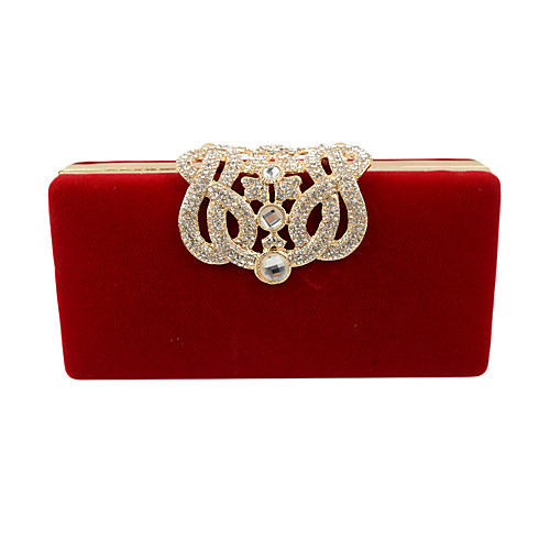 Women's Bags Velvet Evening Bag Crystal / Rhinestone Solid Colored Party Wedding Event / Party Evening Bag Wedding Bags Handbags Camel Wine Black Purple
Women's Bags Velvet Evening Bag Crystal / Rhinestone Solid Colored Party Wedding Event / Party Evening Bag Wedding Bags Handbags Camel Wine Black Purple