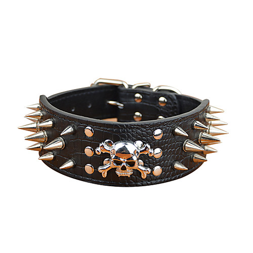 Dog Collar Adjustable / Retractable Studded Solid Colored PU Leather Black Red Gold
Dog Collar Adjustable / Retractable Studded Solid Colored PU Leather Black Red Gold