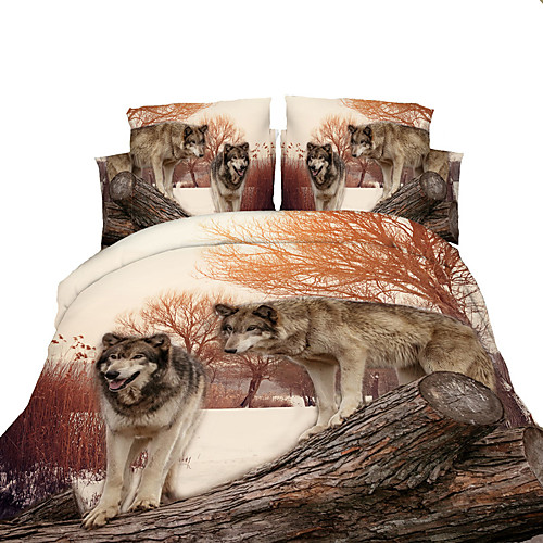 Duvet Cover Sets 3D Polyester Reactive Print 4 PieceBedding Sets / 300 / 4pcs (1 Duvet Cover, 1 Flat Sheet, 2 Shams)
Duvet Cover Sets 3D Polyester Reactive Print 4 PieceBedding Sets / 300 / 4pcs (1 Duvet Cover, 1 Flat Sheet, 2 Shams)