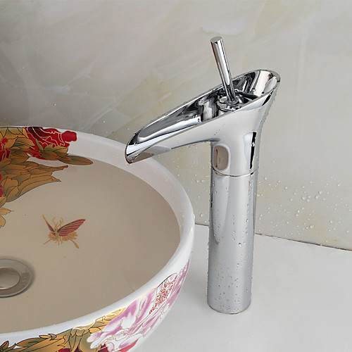 Bathroom Sink Faucet - Pre Rinse / Waterfall / Widespread Chrome Centerset Single Handle One HoleBath Taps
Bathroom Sink Faucet - Pre Rinse / Waterfall / Widespread Chrome Centerset Single Handle One HoleBath Taps