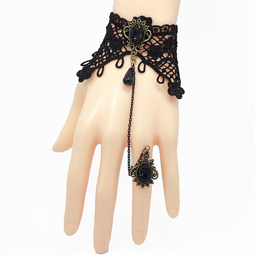Ring Bracelet / Slave bracelet Slave Bracelet Lolita Jewelry Gothic Style Punk Fashion Punk Lolita Vintage Inspired Lace Artificial Gemstones For Rozen Kristall Elf Cosplay Women's Girls' Costume
Ring Bracelet / Slave bracelet Slave Bracelet Lolita Jewelry Gothic Style Punk Fashion Punk Lolita Vintage Inspired Lace Artificial Gemstones For Rozen Kristall Elf Cosplay Women's Girls' Costume