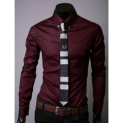 Men's Shirt Plaid Patchwork Long Sleeve Party Tops Cotton Business Wine White Black
Men's Shirt Plaid Patchwork Long Sleeve Party Tops Cotton Business Wine White Black