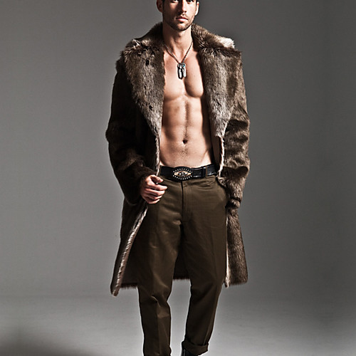 Men's Fur Coat Daily Winter Long Coat Regular Fit Elegant & Luxurious Jacket Long Sleeve Other Black Brown / Faux Fur / Plus Size
Men's Fur Coat Daily Winter Long Coat Regular Fit Elegant & Luxurious Jacket Long Sleeve Other Black Brown / Faux Fur / Plus Size