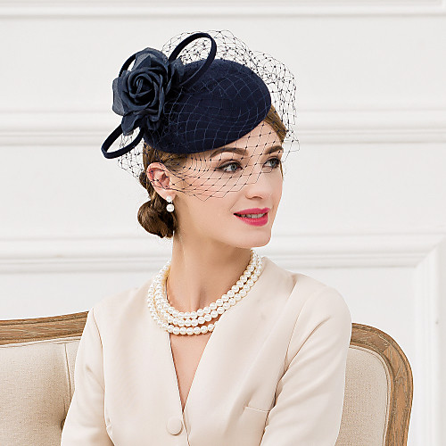 Women's Wool / Silk / Net Headpiece-Wedding / Special Occasion / Casual Fascinators / Hats 1 Piece
Women's Wool / Silk / Net Headpiece-Wedding / Special Occasion / Casual Fascinators / Hats 1 Piece