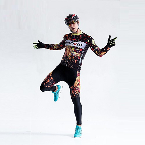 Malciklo Men's Long Sleeve Cycling Jersey with Tights Winter Fleece Coolmax Lycra Bike Tights Breathable 3D Pad Quick Dry Back Pocket Sports Painting Mountain Bike MTB Road Bike Cycling Clothing
Malciklo Men's Long Sleeve Cycling Jersey with Tights Winter Fleece Coolmax Lycra Bike Tights Breathable 3D Pad Quick Dry Back Pocket Sports Painting Mountain Bike MTB Road Bike Cycling Clothing