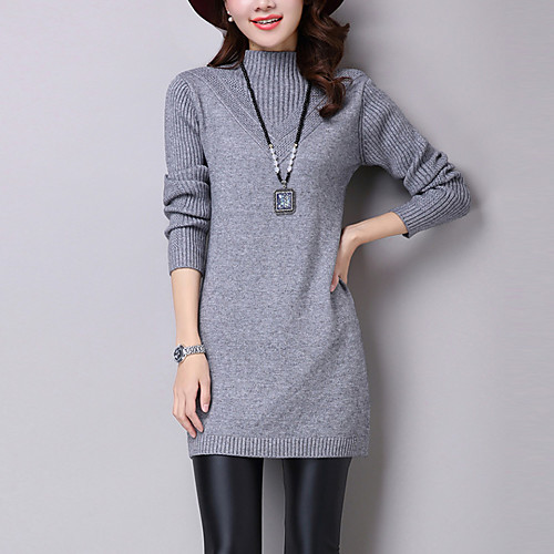 Women's Sweater Jumper Dress Short Mini Dress Wine Pink Gray Black Beige Long Sleeve Dusty Rose Solid Colored Fall Winter Turtleneck One-Size / Cotton / Cotton
Women's Sweater Jumper Dress Short Mini Dress Wine Pink Gray Black Beige Long Sleeve Dusty Rose Solid Colored Fall Winter Turtleneck One-Size / Cotton / Cotton