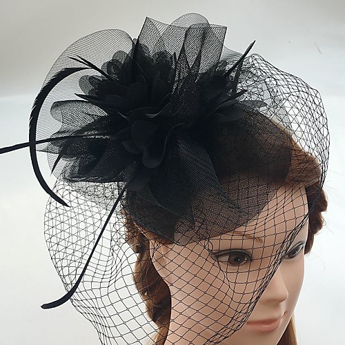 Tulle / Feather / Net Fascinators / Headwear / Birdcage Veils with Floral 1pc Wedding / Special Occasion / Casual Headpiece
Tulle / Feather / Net Fascinators / Headwear / Birdcage Veils with Floral 1pc Wedding / Special Occasion / Casual Headpiece