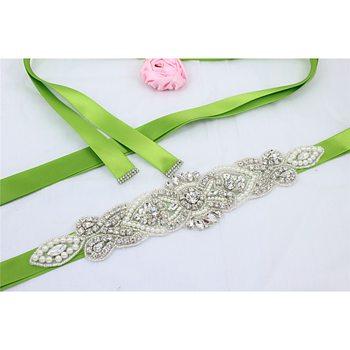 Satin Wedding / Party / Evening / Dailywear Sash With Rhinestone / Imitation Pearl / Beading Women's Sashes
Satin Wedding / Party / Evening / Dailywear Sash With Rhinestone / Imitation Pearl / Beading Women's Sashes