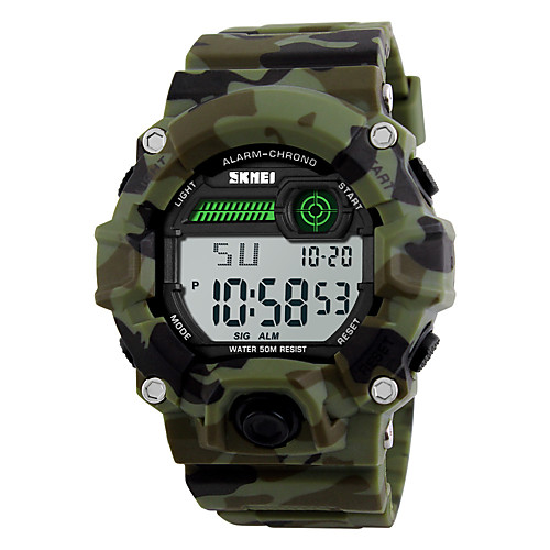 SKMEI Men's Sport Watch Military Watch Digital Digital Water Resistant / Waterproof Alarm Calendar / date / day / Quilted PU Leather / Two Years
SKMEI Men's Sport Watch Military Watch Digital Digital Water Resistant / Waterproof Alarm Calendar / date / day / Quilted PU Leather / Two Years