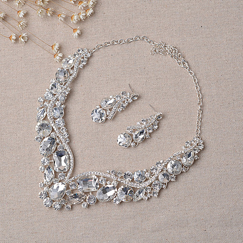 Women's Jewelry Set Bridal Jewelry Sets Party Earrings Jewelry Silver For Party Wedding / Necklace
Women's Jewelry Set Bridal Jewelry Sets Party Earrings Jewelry Silver For Party Wedding / Necklace