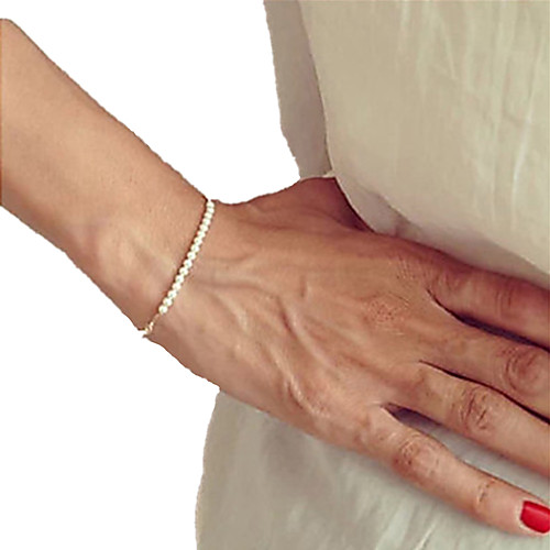 Women's Pearl Bead Bracelet Dainty Ladies Unique Design Beaded Fashion Pearl Bracelet Jewelry Gold / White For Christmas Gifts Party Daily
Women's Pearl Bead Bracelet Dainty Ladies Unique Design Beaded Fashion Pearl Bracelet Jewelry Gold / White For Christmas Gifts Party Daily