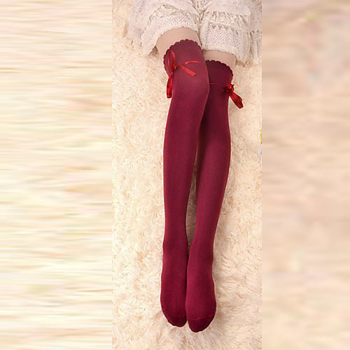 Women's Ribbons Lace Up Socks / Long Stockings Red Bowknot Cotton Lolita Accessories
Women's Ribbons Lace Up Socks / Long Stockings Red Bowknot Cotton Lolita Accessories