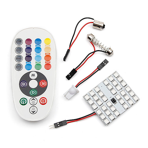 2PCS T10 BA9S Double Pointed 36 Led SMD5050 RGB DC12V Car Shown Wide Light Bulbs Other
2PCS T10 BA9S Double Pointed 36 Led SMD5050 RGB DC12V Car Shown Wide Light Bulbs Other