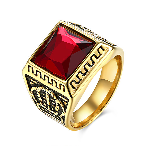 Ring Solitaire Red Black Stainless Steel Titanium Steel Glass Crown Personalized European Military 9 10 11 / Men's
Ring Solitaire Red Black Stainless Steel Titanium Steel Glass Crown Personalized European Military 9 10 11 / Men's