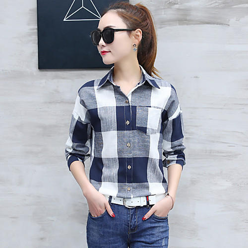 Women's Shirt Striped Long Sleeve Daily Tops Cotton Sophisticated Blue Light Blue
Women's Shirt Striped Long Sleeve Daily Tops Cotton Sophisticated Blue Light Blue
