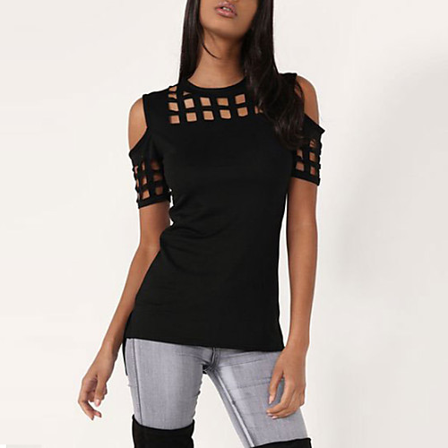 Women's T shirt Solid Colored Short Sleeve Daily Tops Cotton Black Red Blushing Pink
Women's T shirt Solid Colored Short Sleeve Daily Tops Cotton Black Red Blushing Pink