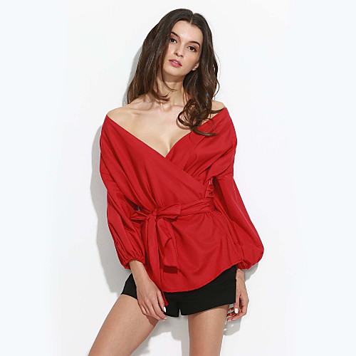 Women's Shirt Solid Colored Long Sleeve Daily Tops Cotton Wine White Light Blue
Women's Shirt Solid Colored Long Sleeve Daily Tops Cotton Wine White Light Blue