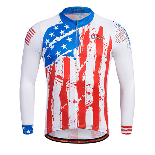 Miloto Men's Long Sleeve Cycling Jersey Stripes Bike Shirt Sweatshirt Jersey Mountain Bike MTB Road Bike Cycling Breathable Quick Dry Reflective Strips Sports 100% Polyester Clothing Apparel
Miloto Men's Long Sleeve Cycling Jersey Stripes Bike Shirt Sweatshirt Jersey Mountain Bike MTB Road Bike Cycling Breathable Quick Dry Reflective Strips Sports 100% Polyester Clothing Apparel