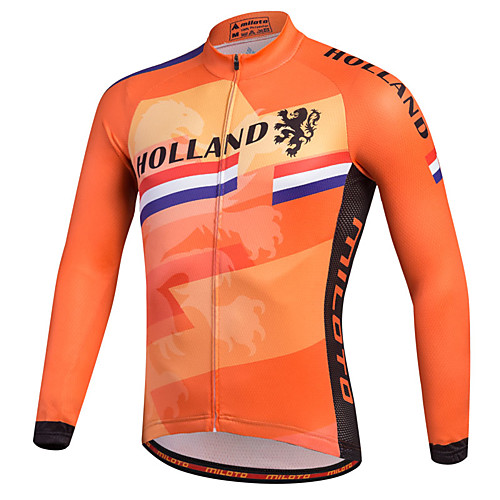 Miloto Men's Long Sleeve Cycling Jersey Orange Stripes Bike Shirt Sweatshirt Jersey Mountain Bike MTB Road Bike Cycling Breathable Quick Dry Reflective Strips Sports 100% Polyester Clothing Apparel
Miloto Men's Long Sleeve Cycling Jersey Orange Stripes Bike Shirt Sweatshirt Jersey Mountain Bike MTB Road Bike Cycling Breathable Quick Dry Reflective Strips Sports 100% Polyester Clothing Apparel