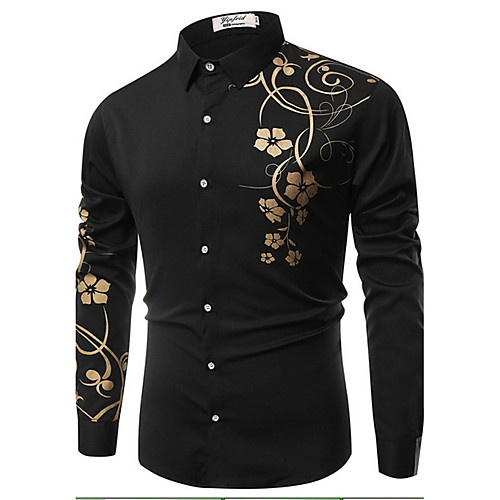 Men's Shirt Floral Print Long Sleeve Daily Slim Tops Vintage Classic Collar Royal Blue White Black / Fall / Spring
Men's Shirt Floral Print Long Sleeve Daily Slim Tops Vintage Classic Collar Royal Blue White Black / Fall / Spring