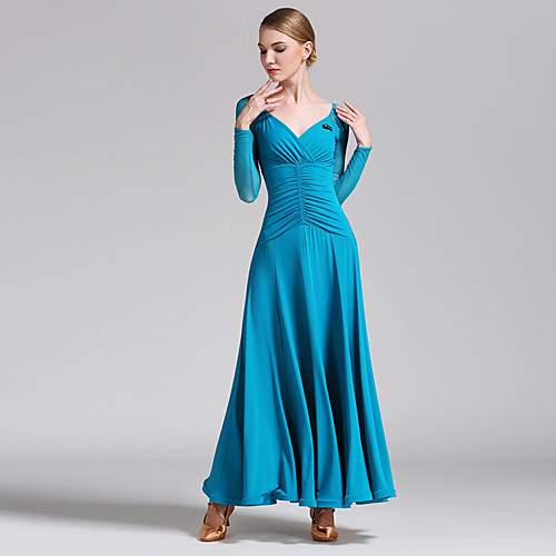 Ballroom Dance Dress Criss-Cross Women's Performance Long Sleeve Natural Tulle Milk Fiber
Ballroom Dance Dress Criss-Cross Women's Performance Long Sleeve Natural Tulle Milk Fiber
