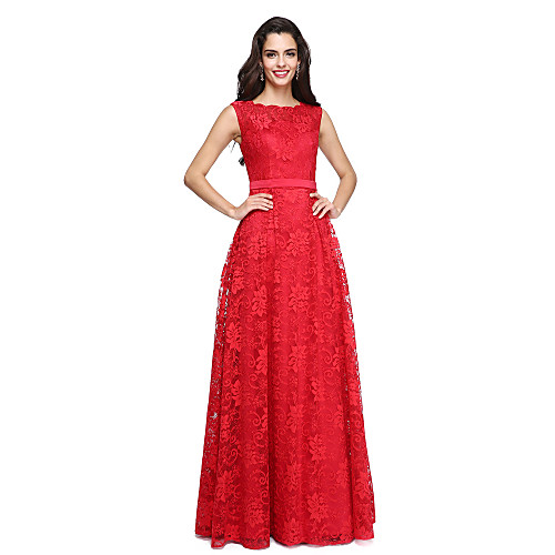 A-Line Lace Up Prom Formal Evening Dress Bateau Neck Boat Neck Sleeveless Floor Length Satin All Over Lace with Lace Sash / Ribbon 2021
A-Line Lace Up Prom Formal Evening Dress Bateau Neck Boat Neck Sleeveless Floor Length Satin All Over Lace with Lace Sash / Ribbon 2021