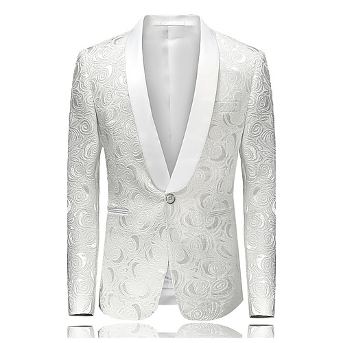 Men's Blazer Party Daily Going out Streetwear Sophisticated Floral Slim Cotton / Polyester Men's Suit White - V Neck / Fall / Winter / Spring / Long Sleeve / Plus Size
Men's Blazer Party Daily Going out Streetwear Sophisticated Floral Slim Cotton / Polyester Men's Suit White - V Neck / Fall / Winter / Spring / Long Sleeve / Plus Size