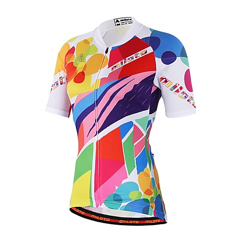 Women's Men's Short Sleeve Cycling Jersey Summer Coolmax Rainbow Bike Jersey Top Mountain Bike MTB Road Bike Cycling Back Pocket Sweat wicking Sports Clothing Apparel / Stretchy
Women's Men's Short Sleeve Cycling Jersey Summer Coolmax Rainbow Bike Jersey Top Mountain Bike MTB Road Bike Cycling Back Pocket Sweat wicking Sports Clothing Apparel / Stretchy