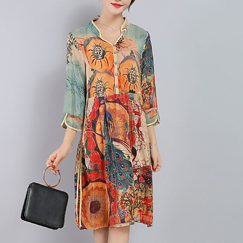 Women's Loose Knee Length Dress Orange Geometric Split Print Spring Summer V Neck Sophisticated Going out Loose M L XL XXL 3XL / Plus Size / Silk / Plus Size
Women's Loose Knee Length Dress Orange Geometric Split Print Spring Summer V Neck Sophisticated Going out Loose M L XL XXL 3XL / Plus Size / Silk / Plus Size